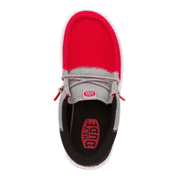 Wally Youth Tri Varsity Mesh - Red/Grey