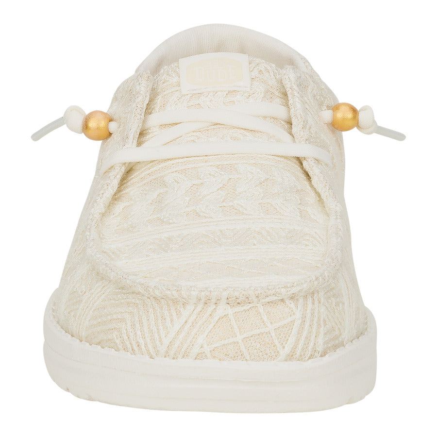 Wendy Crochet Lace - White/Gold