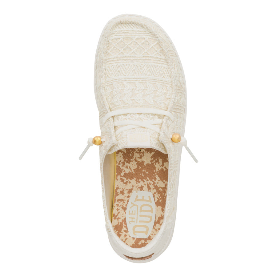 Wendy Crochet Lace - White/Gold