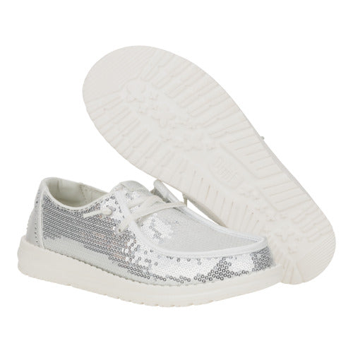 Wendy Disco Sequin - SIlver/White