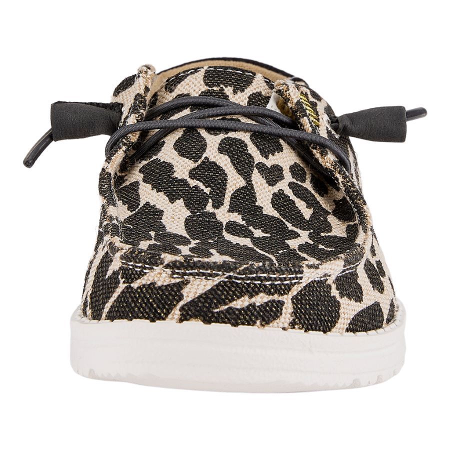 Wendy Leopard Sparkle Wide - Leopard Tan