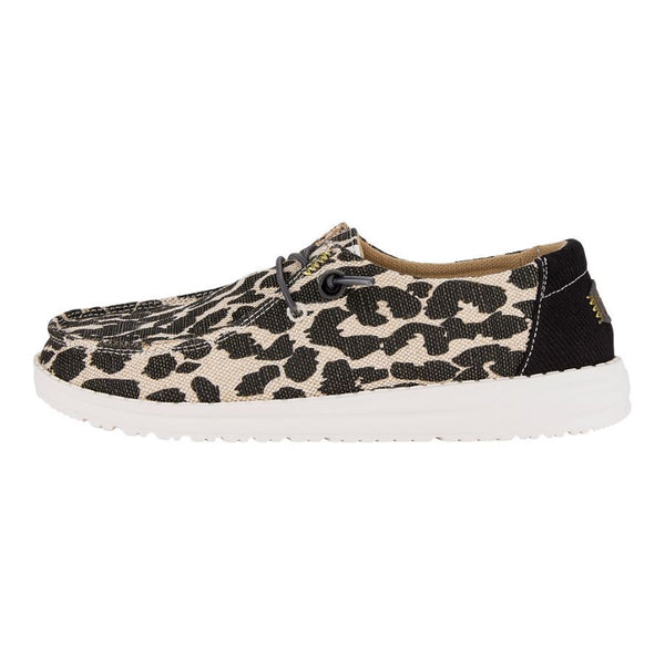 Wendy Leopard Sparkle Wide - Leopard Tan